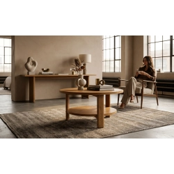 STOLIK KAWOWY z Drewna Litego  Dębowego - Jesionowego  STK-907